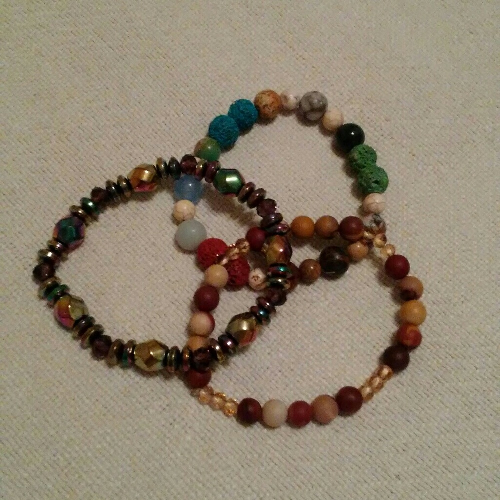 Set of gemstone bracelets 3